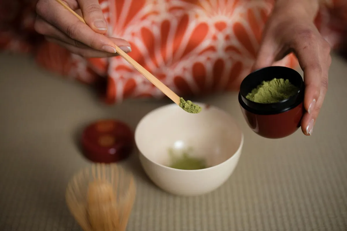 A Japanese tea ceremony setting